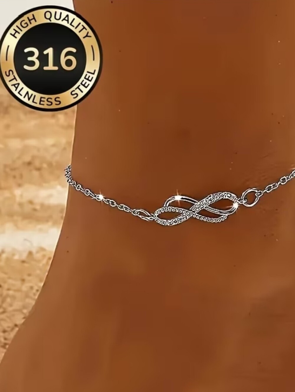 Women's Infinity Stainless Stainless Steel Anklet